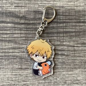 🍒🍒 Anime Chainsaw Man Denji & Pochita Keychain Charm